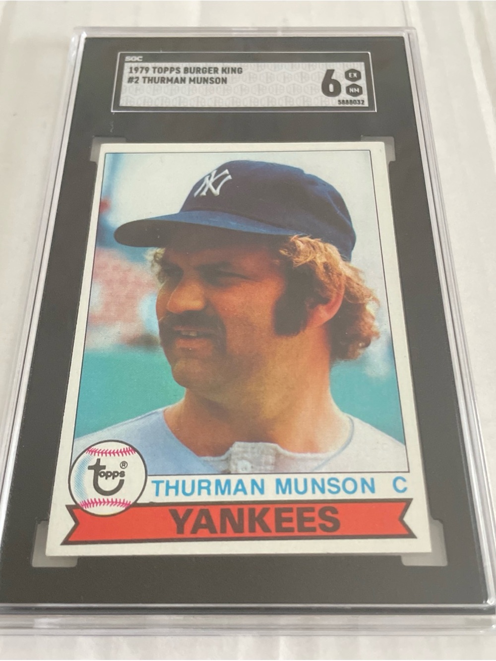 1979 Topps Thurman Munson #2 Burger King SGC 6 EX NM New York Yankees